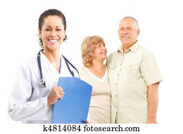 doctor and elderly couple