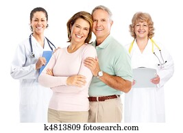 doctor and elderly couple