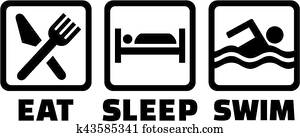Eat sleep swim icons Eat sleep swim icons