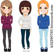 Casual Outfit Teenager Girls