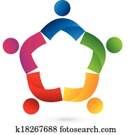 gemeinschaftsarbeit, zusammenarbeit, stern, logo