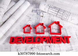 House model, architecture blueprints concept House model, architecture blueprints concept