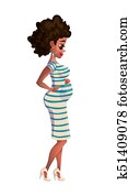 illustration of black pregnant woman. african-american pregnant woman smiling illustration of black pregnant woman. african-american pregnant woman smiling
