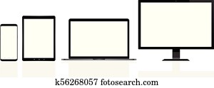 Modern computer, laptop, mobile phone and digital tablet pc Modern computer, laptop, mobile phone and digital tablet pc