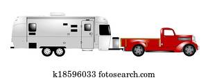 retro rv with pick up truck retro rv with pick up truck