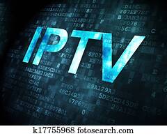 SEO web development concept: IPTV on digital background SEO web development concept: IPTV on digital background