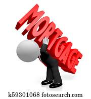 3D mortgage concept 3D mortgage concept