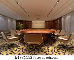 3d, vertolking, van, een, conferentie kamer