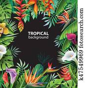 Background with tropical plants Background with tropical plants