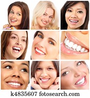 faces, smiles and teeth