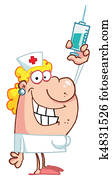 Nurse with syringe