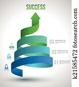 pfeil, twist, herauf, to, success.