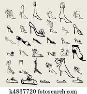 Sketch of shoes collection for your design Sketch of shoes collection for your design