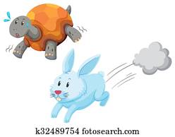 Tortoise Hare Race Cycle Clipart K18466822 Fotosearch