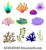 Vector set of creative trees. Icons Clip Art | k47067686 | Fotosearch