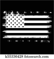 grunge, amerikaner, flag., vektor, flag, i, usa.