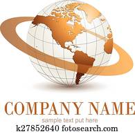 Logo globe. Logo globe.