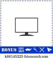Monitor icon flat Monitor icon flat