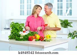 Seniors at kitchen Seniors at kitchen