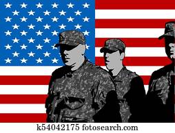 Veterans day men three Veterans day men three