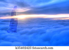 jesus christus, in, himmel, religion, begriff