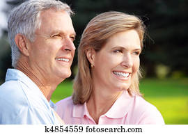 senior couple in park