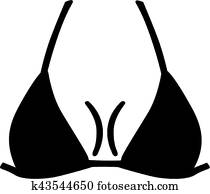 משולש, ביקיני, עם, ציצים