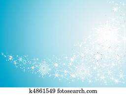 Abstract festive background with shiny stars and snow flakes.