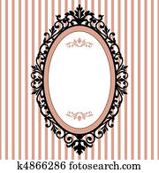 Decorative oval vintage frame Decorative oval vintage frame