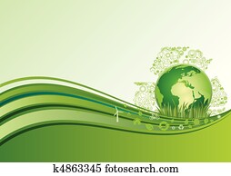 earth and environment icon, green ba earth and environment icon, green ba