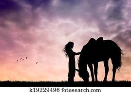 girl and horse girl and horse