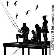 pesca, familia