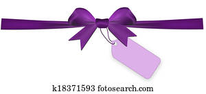 Purple isolated on a white background with price tag