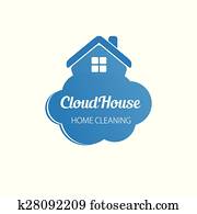 sky, skyscrapers, forretning, logo