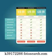 Vector pricing business plans for websites and applications Vector pricing business plans for websites and applications