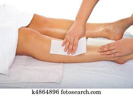 Waxing leg Waxing leg
