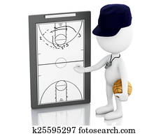 3d white people coach with Clipboard. 3d white people coach with Clipboard.