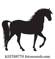 black horse silhouette black horse silhouette