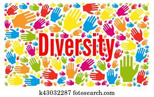 diversidad, concepto, ilustración