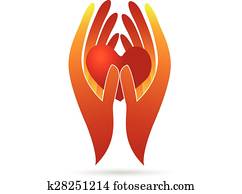 hands, nomāts zemes gabals, la, heart., labdarības iestāde, logo