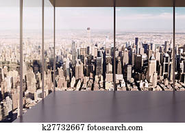 modern empty office interior with beautiful view
