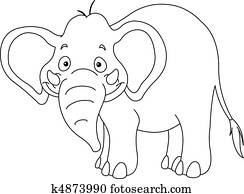 Outlined elephant Outlined elephant