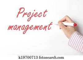Project management on whiteboard Project management on whiteboard
