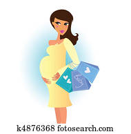 Shopping pregnant woman Shopping pregnant woman
