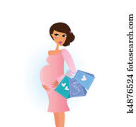 Shopping pregnant woman