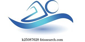 Swim sport icon logo Swim sport icon logo