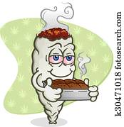 מריחואנה, בראוניים, ציור היתולי