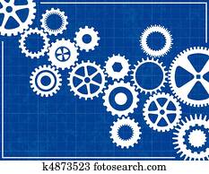 תוכנית, רקע, עם, שיניים בגלגל