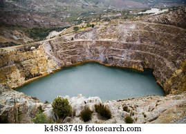 A former open cut mine, now flooded.
