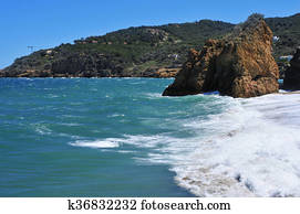 Cala Illa Roja beach in the Costa Brava, in Catalonia, Spain